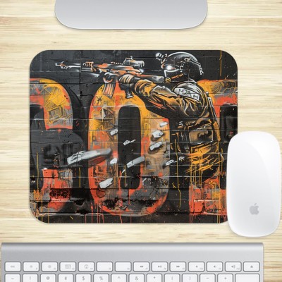 Saifihaan Creation Mouse Pad Gaming theme printed Lycra Cloth Nonslip Base Computer Accessory COD02 Mousepad(Multicolor)