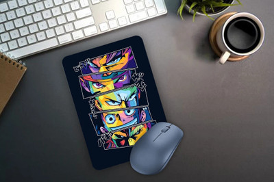 RAWAT TRADERS Anime Eyes Printed Mouse pad for PC Mouse Pad Size 8x7 Inches( Pack of 1 ) Non Slip Base Mousepad(Blue)
