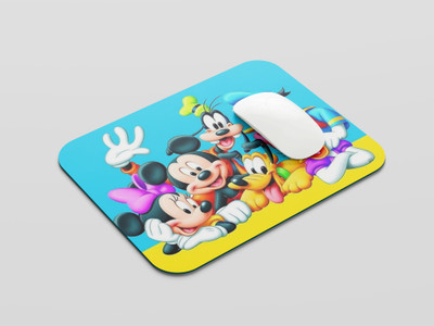 UNIARAWALAS Mickey Mouse Cartoon M14 Non Slip Base Mousepad(Black)