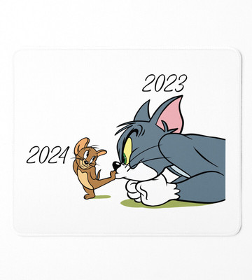 HopOffer No More 2023, New Year Printed Mousepad Non Slip Base Mousepad(White)