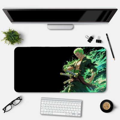 Eshaaver Animie Printed zoro Laptop & Desktop Mat /Desk Pad Non Slip Base Mousepad(Multicolor 7)