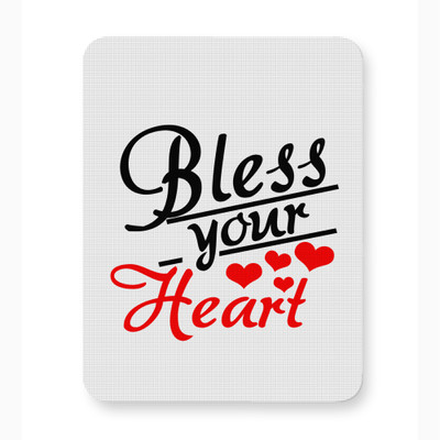 ICARUSBOX Icarus Box Bless your heart valentine Mouse Pad Mat Anti-Slip Rubber Non Slip Base Mousepad(Multicolor)