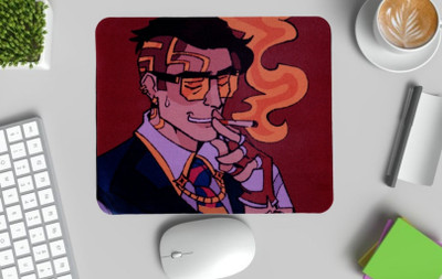 TheSlidingMouse Valorant Chamber Mousepad For Gaming Laptop and Notebook Non Slip Base Mousepad(Orange, Blue, Green)
