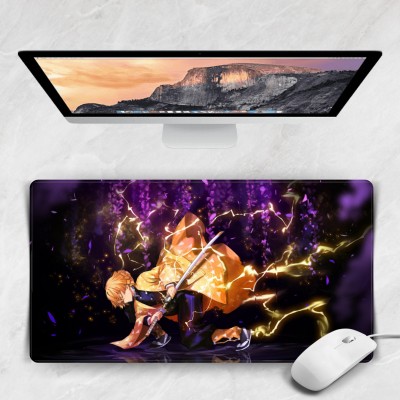 Replix Large Anime Printed Mousepad with Smooth Mouse Control Mouse Pad for Laptop Mousepad(Demon Slayer (Zenitsu&2))