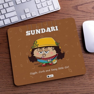 Indigifts Cute Funny Gift for Best Friend Sister Girl Sundari Printed Mouse Pad Mousepad(Brown)