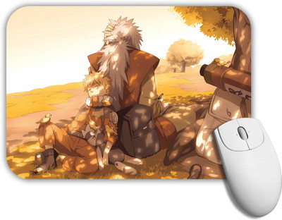 GROOFIEZ Naruto Jiraiya Mouse Pad Non-Slip Rubber Base for PC Laptop (9x7 inch) Non Slip Base Mousepad(Black)