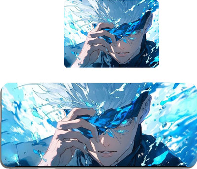 Aniithing Anime Printed Large Gaming XXL Extended Mouse Pad, Nonslip Base, Desk Mat Non Slip Base Mousepad(White&Blue)