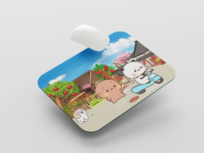 UNIARAWALAS Non-Slip Brain ,DUDU BUBU Cartoon MPM-168 Non Slip Base Mousepad(Black)