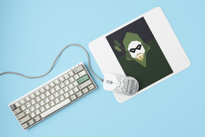 Rushaan Green hoodie man - Printed animated Mousepad for animation lovers Mousepad(White)