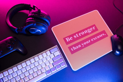 Epic Merch Be stronger than excuses Non Slip Base Mousepad(Multicolor)