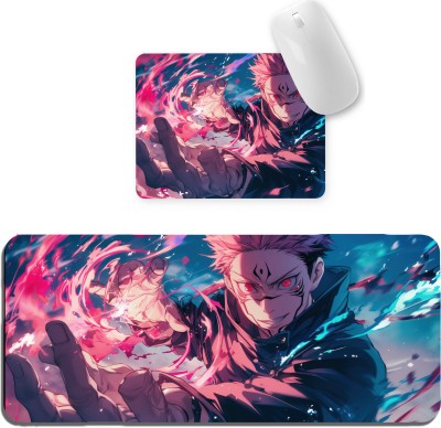 Aniithing Anime Printed Large Gaming XXL Extended Mouse Pad, Nonslip Base, Desk Mat Mousepad(Violet)