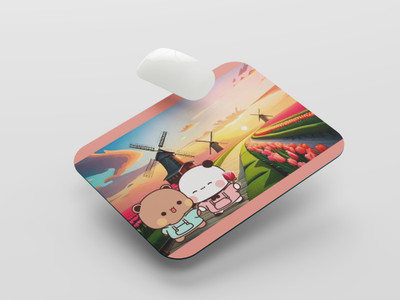 UNIARAWALAS Non-Slip Brain ,DUDU BUBU Cartoon MPM-176 Non Slip Base Mousepad(Black)