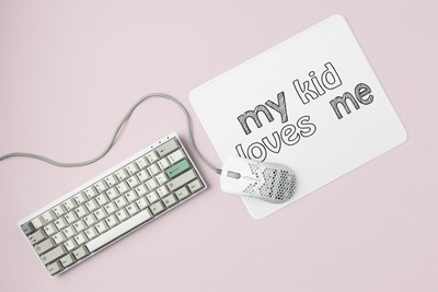 HopOffer My kids loves me - Printed Mousepad (20cm x 18cm) Mousepad(White)