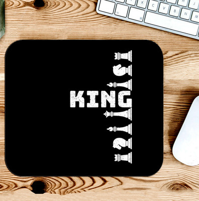 Gfylo Chess The King of Game (white) Permanent Printed Mouse pad Smooth Surface Mousepad(Multicolor)