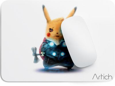 Artich Gaming Cartoon Mouse Pad Non-Slip Rubber Base pad for Laptop Desktop Mousepad Mousepad(Pikachu)