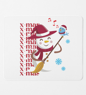 HopOffer Sober Santa: Cute Crafted MousePad For Christmas Gift For Boys Girls Non Slip Base Mousepad(White)