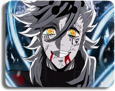 Inkaura Demon Slayer Anime Mousepad For Laptop & Desktop 9×7 Inches Printed Doma Non Slip Base Mousepad(White)