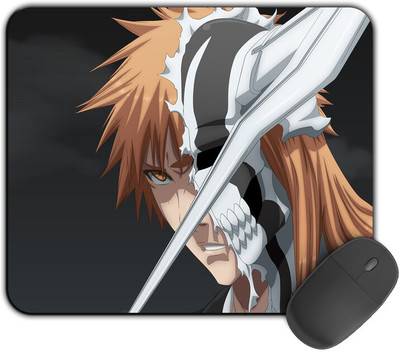 Kirmada Printed Designer Mouse Pad Merged Hollow Ichigo Non-Slip Bleach Mouse Pad. Non Slip Base Mousepad(Multicolor)