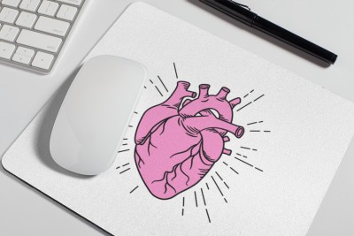 Epic MousePds Heart Mousepad(White)