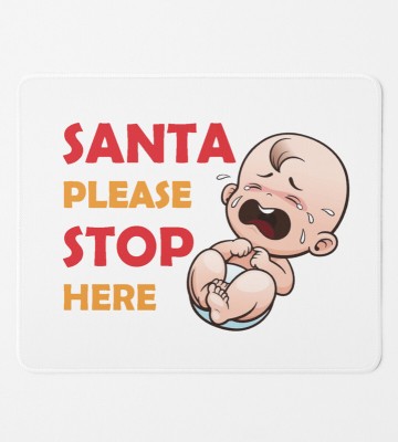 Rushaan Baby Loves Santa: MousePad by : Best Gift For Office Secret Santa Mousepad(White)