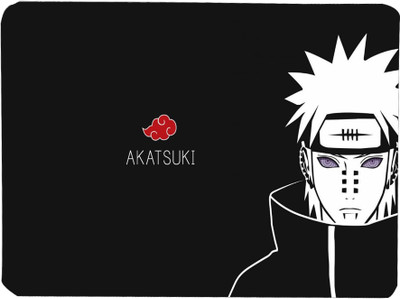 Lineart AKATASUKI Non Slip Base Mousepad(Black, White, Red)