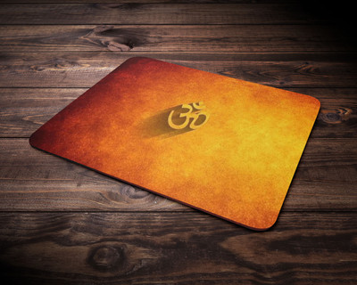 Authentic OM Aesthetic Mouse Pad,Smooth Mouse Control for Laptop & computer (9x7inch) Mousepad(Blue)