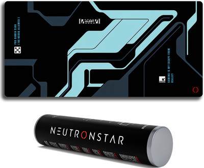 NEUTRONSTAR Cyber Series Modern Cyber Pattern 1 Non Slip Base Mousepad(Cyan)