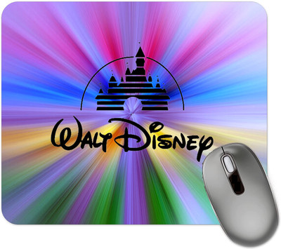 dk printing Walt Disnep Logo Printed Mouse Pad Mousepad(Black)