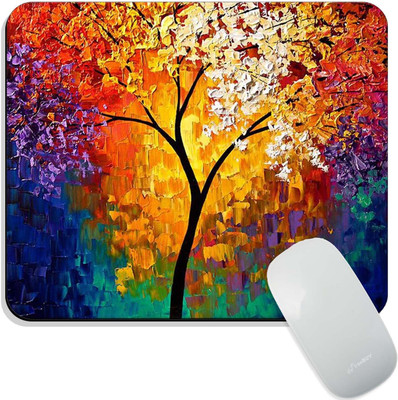 FirseBUY Colorful Tree of Life, Premium-Textured Custom Non Slip Base Mousepad(Multicolor)