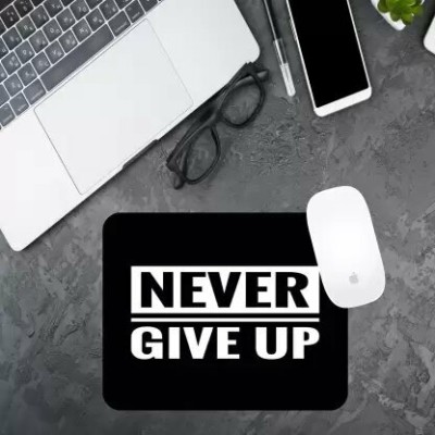 OMORTEX Motivation Mouse Pad With Non Slip Base (Pack Of 1) Mousepad(Black, White)