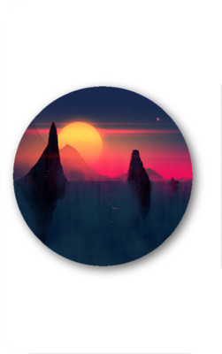 Nevercrox Solutions Sunset Horizon Round Mousepad Mousepad(Multicolor)