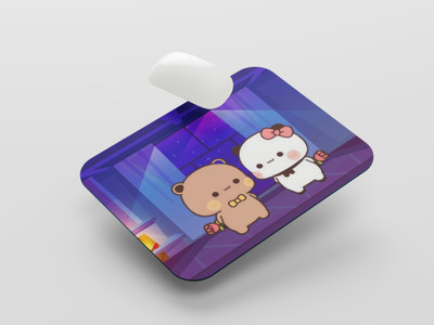 UNIARAWALAS Non-Slip Brain ,DUDU BUBU Cartoon MPM-178 Non Slip Base Mousepad(Black)