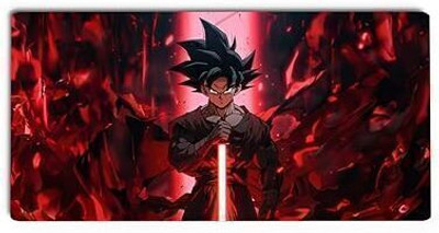 Gifting Domus Aggressive Anime Large Mouse Pad with 10 Random Anime Vinyl Stickers, Laptop, PC Non Slip Base Mousepad(Multicolor)