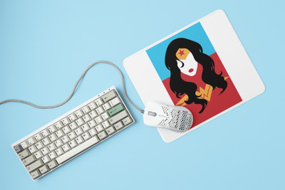 Rushaan Wonder woman - Printed animated Mousepad for animation lovers Mousepad(White)