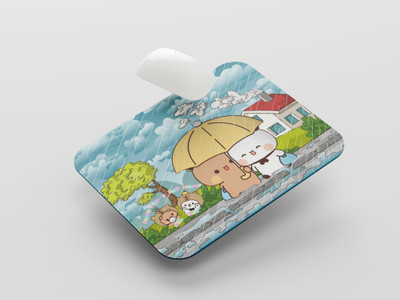 UNIARAWALAS Non-Slip Brain ,DUDU BUBU Cartoon MPM-148 Non Slip Base Mousepad(Black)