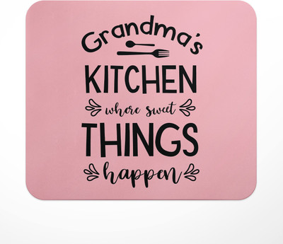 LASTWAVE Grandma's Kitchen Where Sweet Things Happen,Chef Theme Anti-Slip Rubber Base Non Slip Base Mousepad(Multicolor)