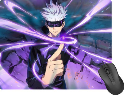 SuperiorFH Anime Gaming (Jujutsu Kaisen) Satoru Gojo using powerful move Domain Expansion Mousepad(Purple)