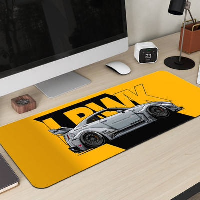 We Desi Stuff Wedesi Stuff I BWK Car Gaming Mousepad | Anti Skid | Waterproof | Extra Large Non Slip Base Mousepad(Yellow)