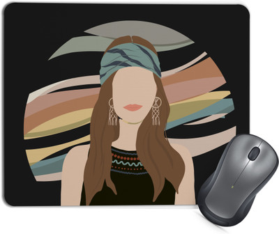 TrendoPrint MP17 Mouse Pad with Anti-Slip Rubber Base & Smooth Mouse Control Non Slip Base Mousepad(Multicolor)