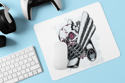 Rushaan Three Iron hand - Printed animated Mousepad for animation lovers Mousepad(White)
