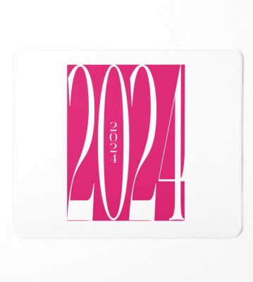 NarayaniCollectionss 2024 New Year, Printed Mousepad On New Year Best Gift Mousepad(White)