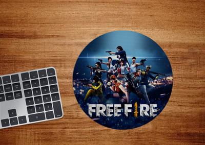 ZORI FREE FIRE Printed Mouse Pads Round Shape, Desktops Computer PC and Laptop Mousepad(Multicolor)