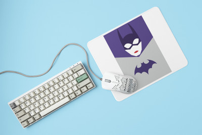 Rushaan Batwoman (BG Violet) - Printed animated Mousepad for animation lovers Mousepad(White)