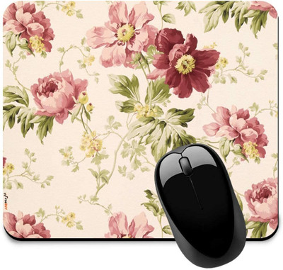 FirseBUY flower Pattern Printed Non-Slip Rubber Base Mousepad for Laptop / Computer Mousepad(Multicolor)