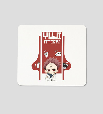 Rushaan Notorious Itadori Printed Mousepad Non Slip Base Mousepad(White)