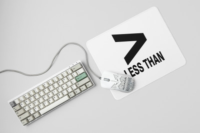 Rushaan Less Than - formula themed printed mousepads for mathematics lovers(20cm x 18cm) Non Slip Base Mousepad(White)