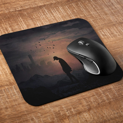 Printile MOUSE PAD 0.126 Non Slip Base Mousepad(Black)