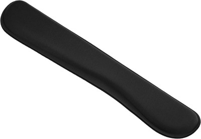 FKU Keyboard Wrist Support, Memory Foam Wrist Rest for Easy Typing and Pain Relief Non Slip Base Mousepad(Black)