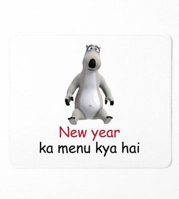 HopOffer What's There For New Year,New Year Printed Mousepad Non Slip Base Mousepad(White)