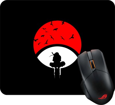 SP CRAFTS Gaming Mouse Pad, Anime-Inspired Design, Non-Slip Base Mousepad(Red&Black)